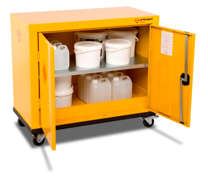 Mobile Yellow COSHH Cabinet (4444951248931)