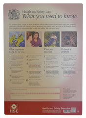 Laminated HSE Health & Safety Law Poster