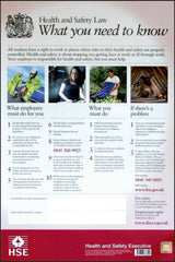 HSE Health & Safety Law Poster for Oil Rigs
