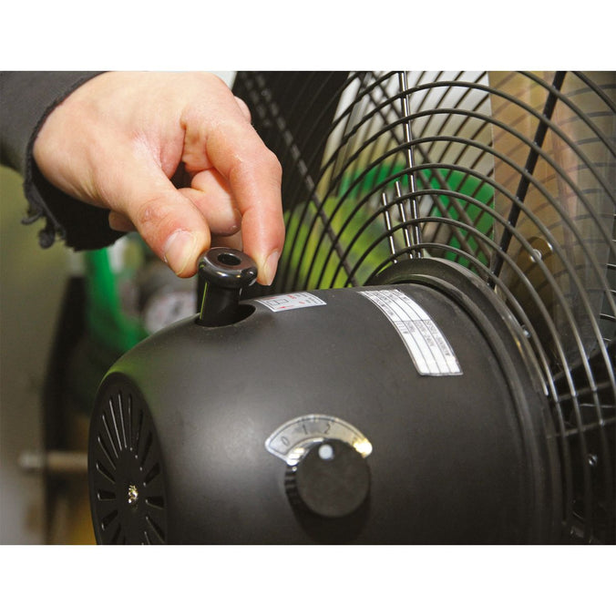 20" Oscillating Industrial Pedastal Fan changing setting (4615554465827)