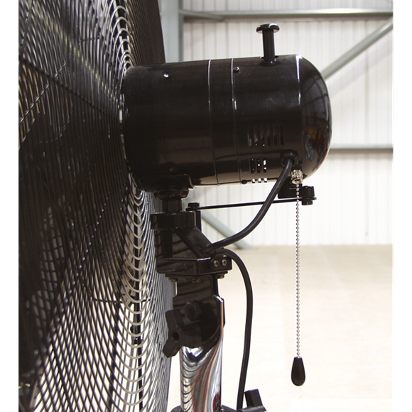 30" Oscillating Industrial Pedestal Fan cord oscillation (4615554531363)