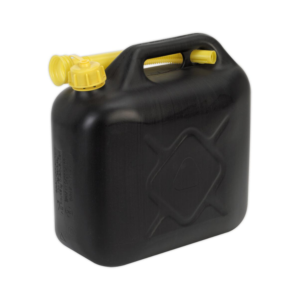 10L Black Plastic Emergency Diesel Can (4619235950627)