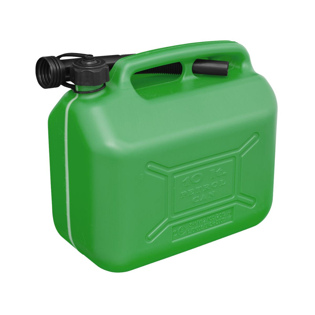 10L Green Plastic Emergency Petrol Can (4619235917859)