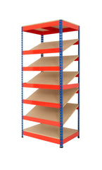 Kanban Shelving with Sloping Chipboard Shelves 1830mm x 915mm x 610mm
