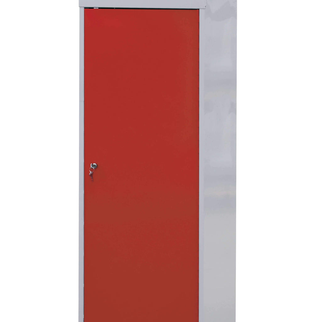 12 Tier Laptop Storage Locker - 1 Door red (4460326191139)