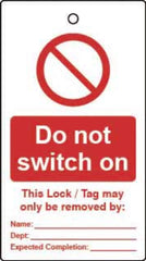 Do Not Switch On - Safety Lockout Tags (10 Pack)