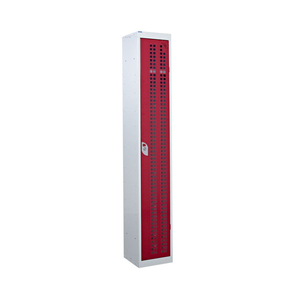 Perforated Door Lockers - One Compartment red (6593953857707)