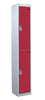 2 Compartment Metal Locker LS1830302RXX Red Closed Door (4464320970787)