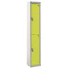 2 Compartment Metal Locker LS1830302YXX Yellow Closed Door (4464320970787)