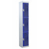 Perforated Metal Door Lockers 3 doors blue (6108773122219)