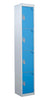 4 Compartment Metal Locker LS1830304UXX Light Blue Closed Door (4464321036323)