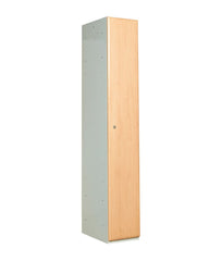Wooden Door Locker - 1 Compartment (Beech or Oak)