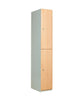 2 compartment wood door locker beech (4507894218787)