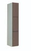 3 compartment wood door locker dark oak (4507894251555)