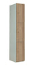 3 compartment wood door locker medium oak (4507894251555)