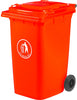 240 Litre Plastic Wheelie Bin red (4585768845347)