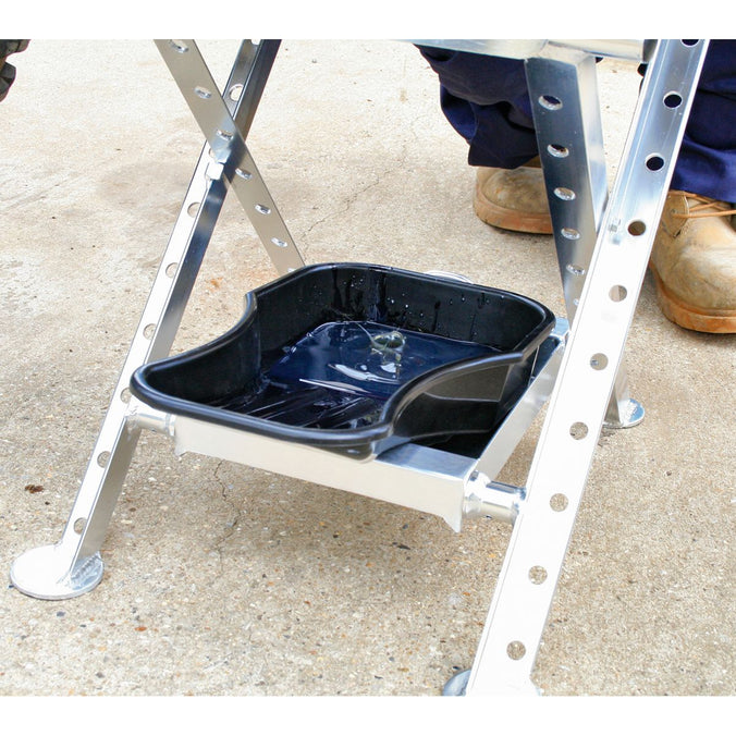 Motorcycle Oil Drain Pan (2.5 Litre) draining oil (4614914736163)