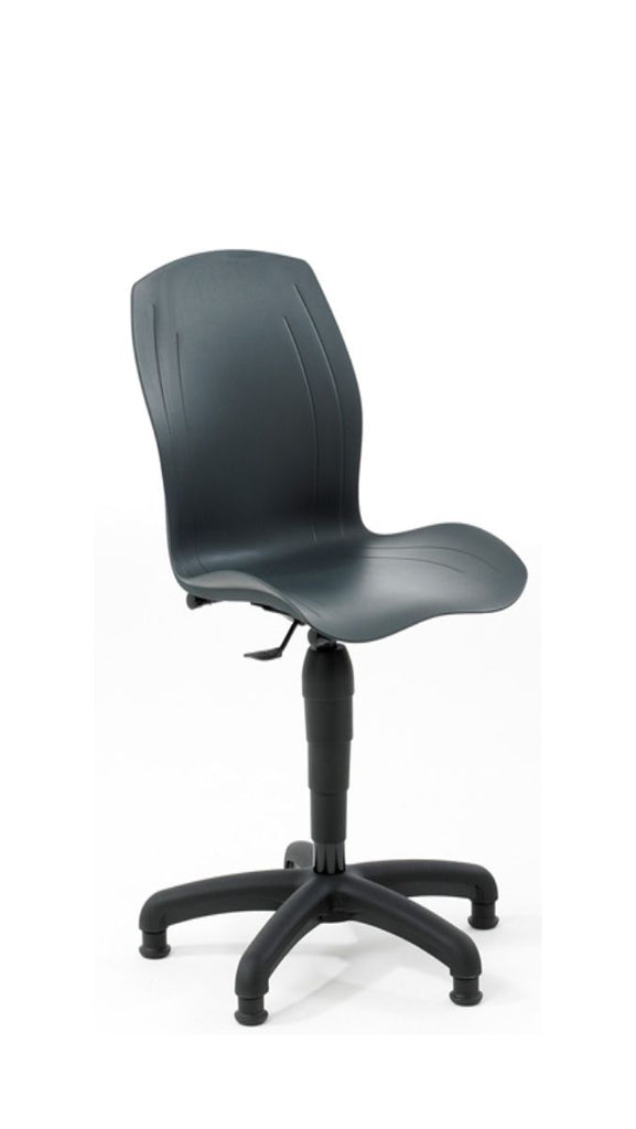 Low Easy-Clean Polypropylene Shell Chairs with Feet black (6594109702315)
