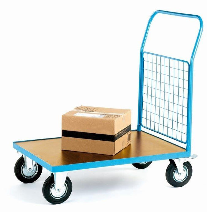 Heavy Duty Platform Trolley With 1 Mesh End clean (4802568683555)