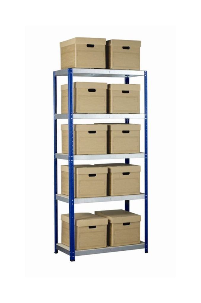 Bolt-Free 180cm High Archive Shelving with 10 Boxes (6548582072491)
