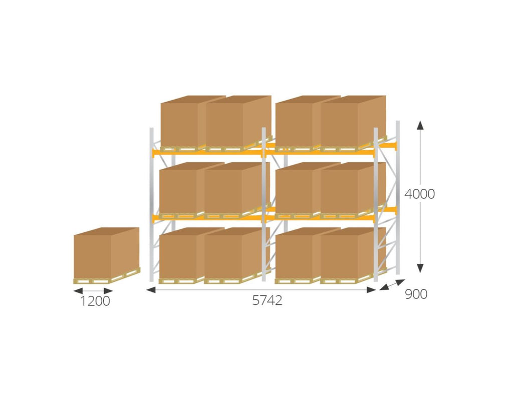 Pair of Warehouse Racking Beams - 1350mm to 3300mm Deep | First Mats