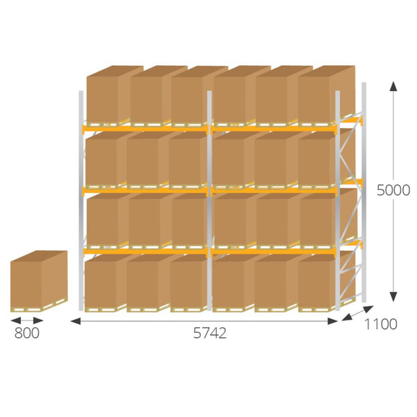 Warehouse Pallet Racking for 24 Pallets (4810500931619)