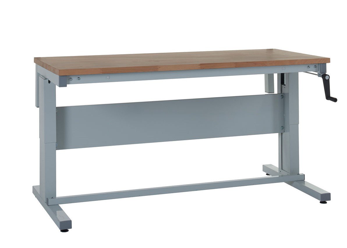 Premium Adjustable Height Workbench with Laminate Top | First Mats