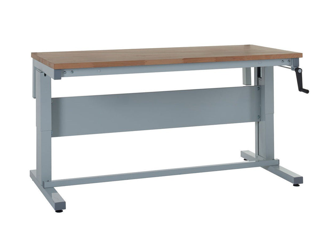 Premium height adjustable workbench - wood worktop (4453380292643)