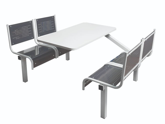 Four Seater Canteen Tables with Steel Seats grey (4606302322723)