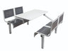 Four Seater Canteen Tables with Steel Seats grey (4606302322723)