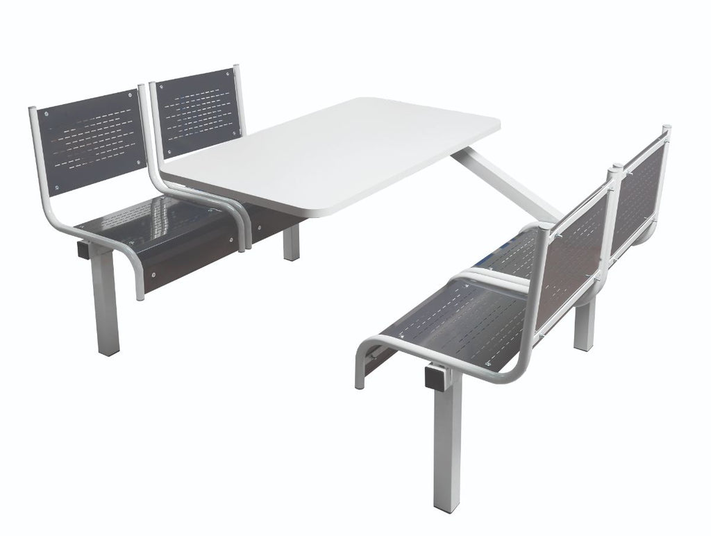 Four Seater Canteen Tables with Steel Seats grey (4606302322723)