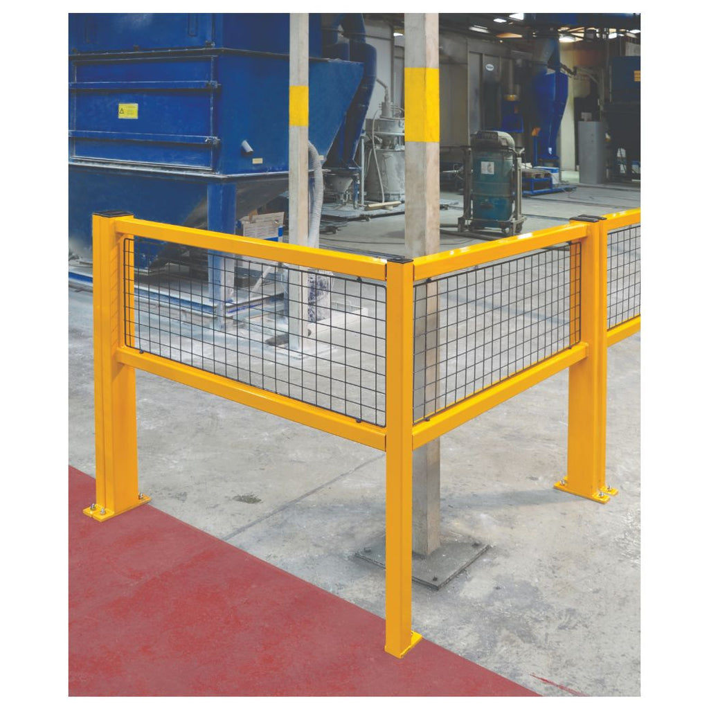 Corner Section for Fully Welded Barriers in situ (6089931620523)