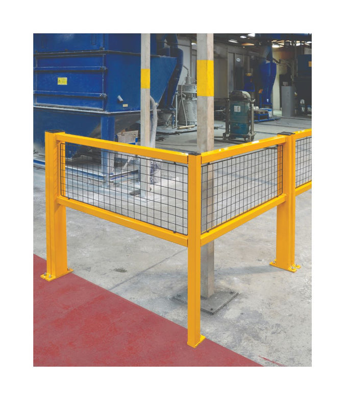 Corner Section for Fully Welded Barriers in situ (6089931620523)