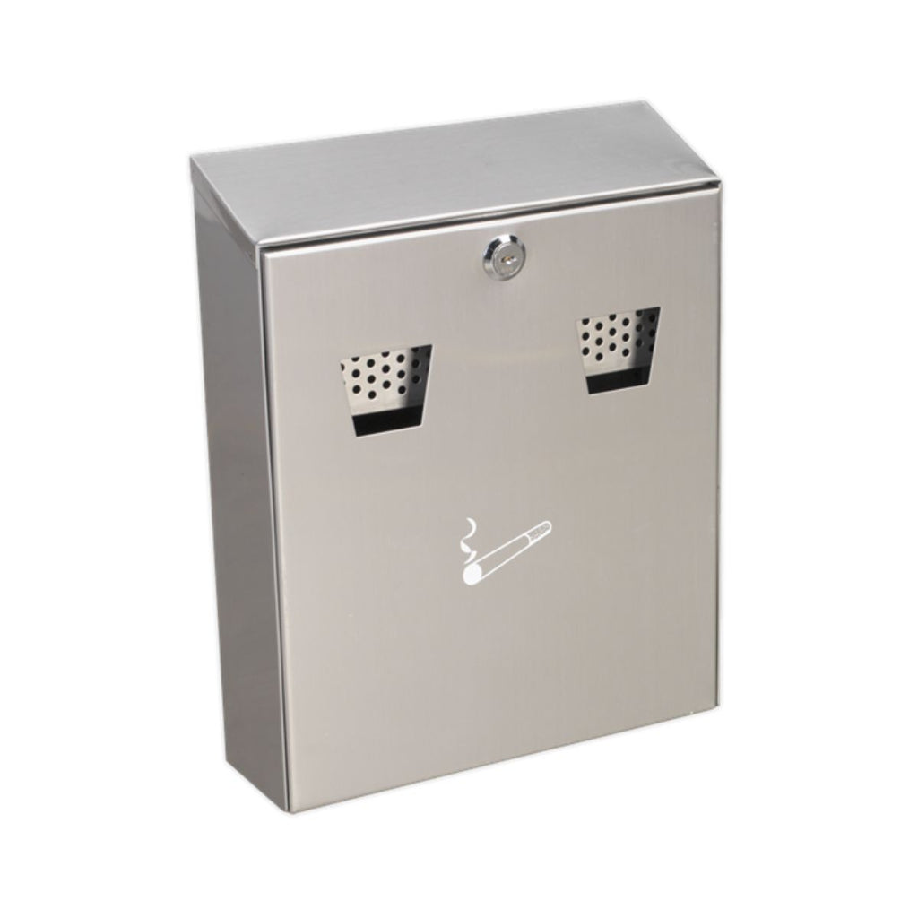 Small Stainless Steel Wall-Mounted Cigarette Bin (4634657751075)