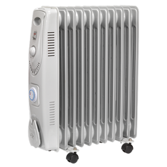 2500W Mobile Oil Filled Radiator with Built In Timer