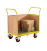3 Sided Platform Trolley with Plywoods Sides RTBT3690PYXX Yellow with props (4479049924643)
