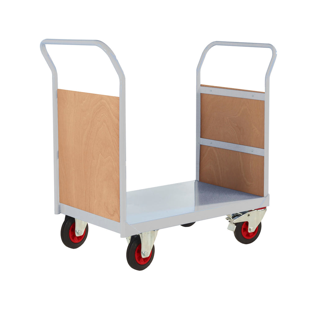 Twin Handle Platform Trolley with Plywood Panel Ends RTPTD690CLXX Light Grey (4479049891875)
