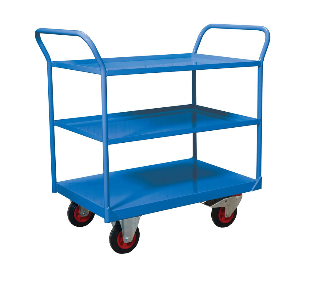 3 Tier Premium Shelf Trolleys RTST90603SB Blue (4478046928931)