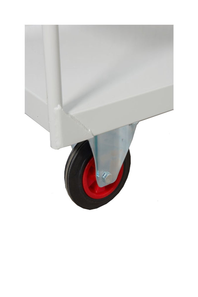 Welded Steel 2-Tier Shelf Trolleys close up (6556062089387)