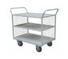 Welded Steel 3-Tier Shelf Trolleys with Mesh Ends (6556062187691)