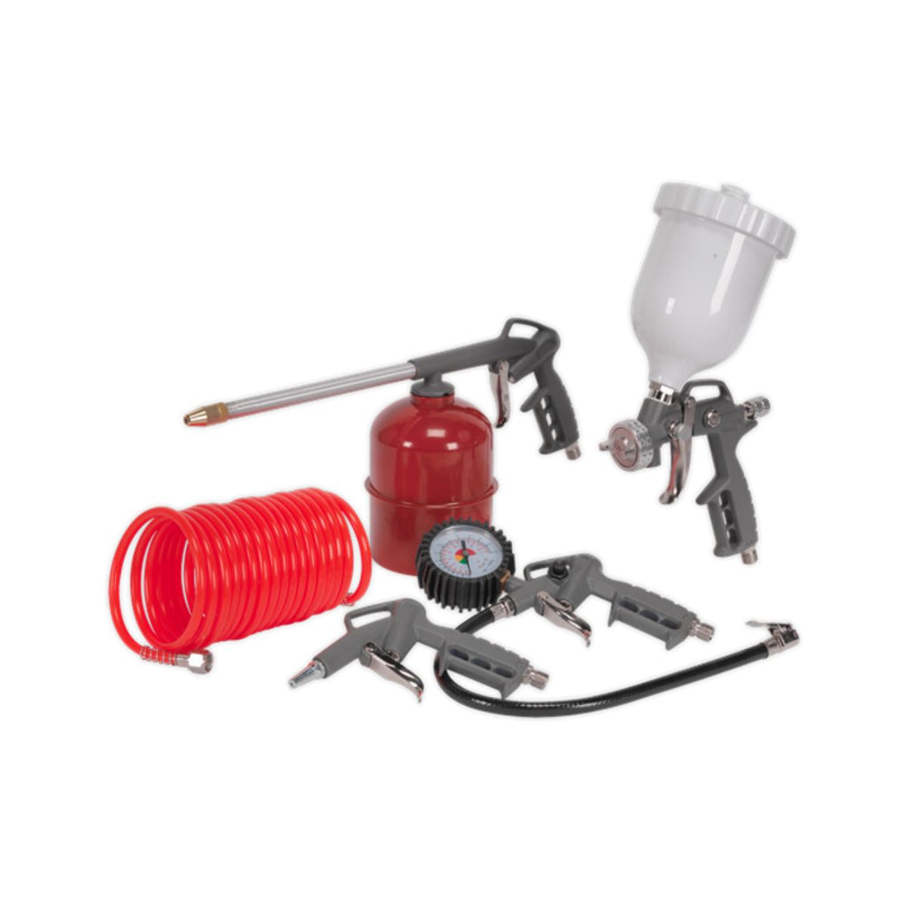 5 Piece Air Hose and Gun Accessory Kit (4616087011363)