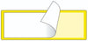 Self Adhesive Coloured Ticket Pouches yellow (4575321849891)