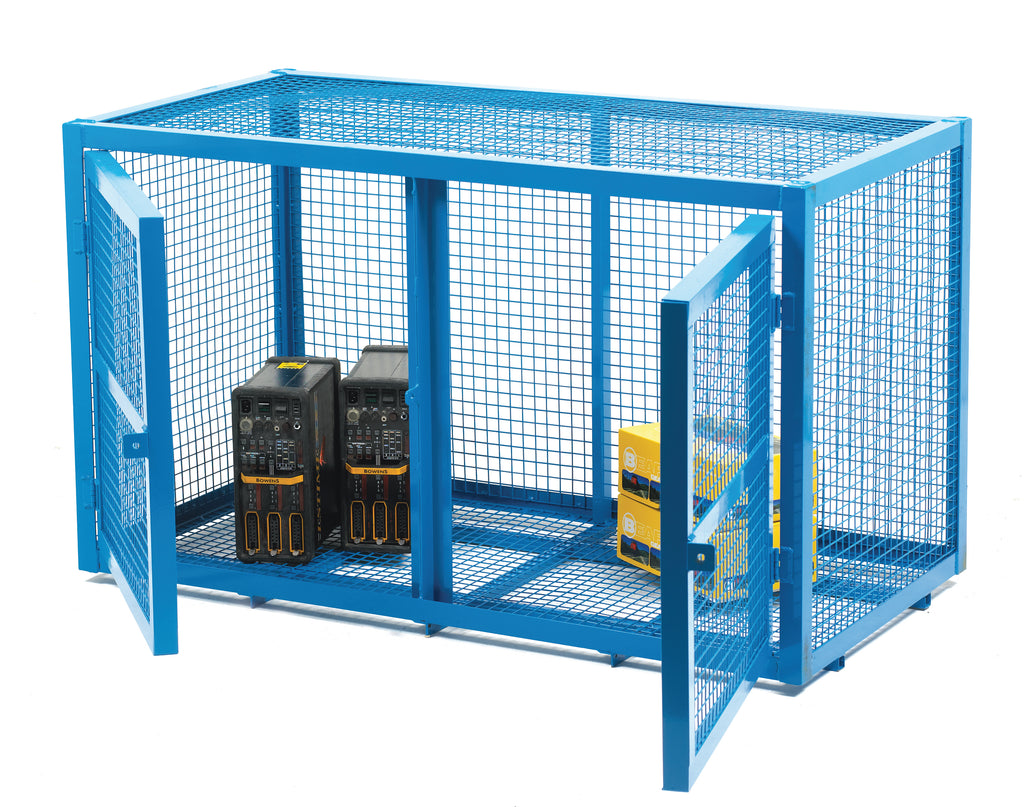 Lockable Welded Steel Security Cage  Double Door