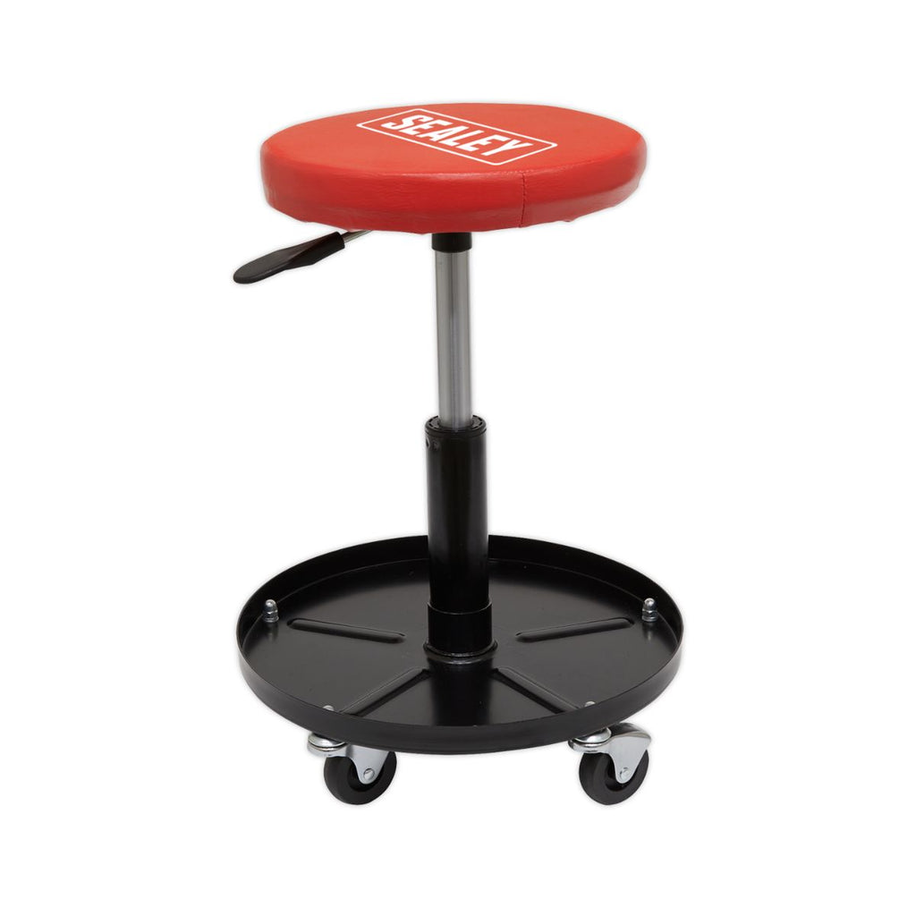 Basic Gas Sprung Mechanic's Stool with Wheels (4621305937955)