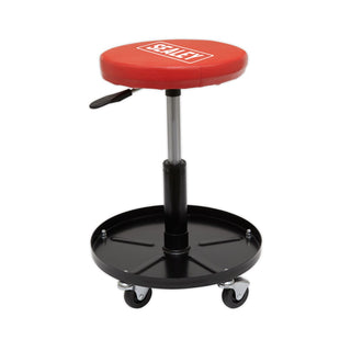 Chrome Height Adjustable Workshop Stool Buy Online First Mats