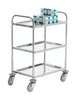 Lightweight Stainless Steel Trolley 3 tiers propped (6086778781867)