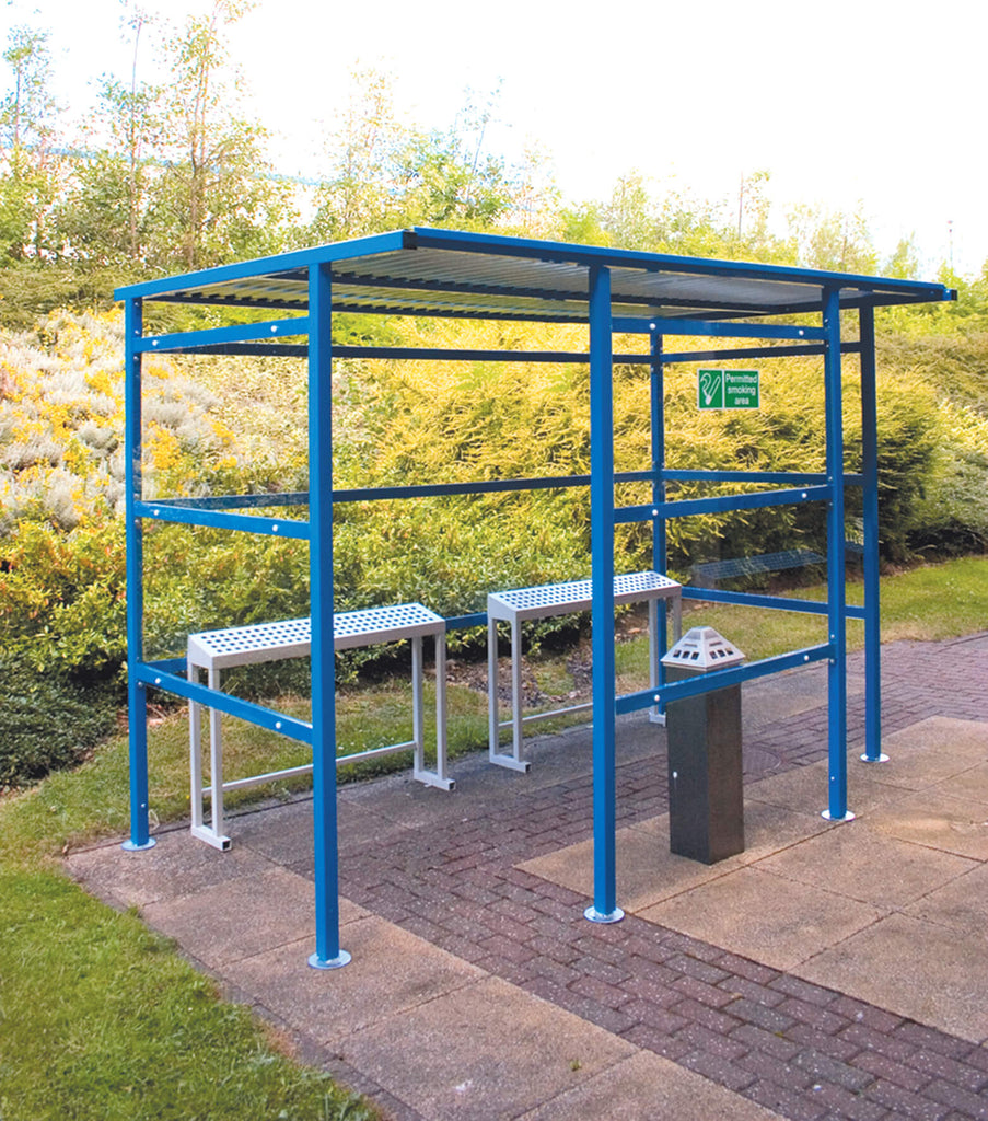 Outdoor Smoking Shelters with Perspex Back Panel (4627415236643)