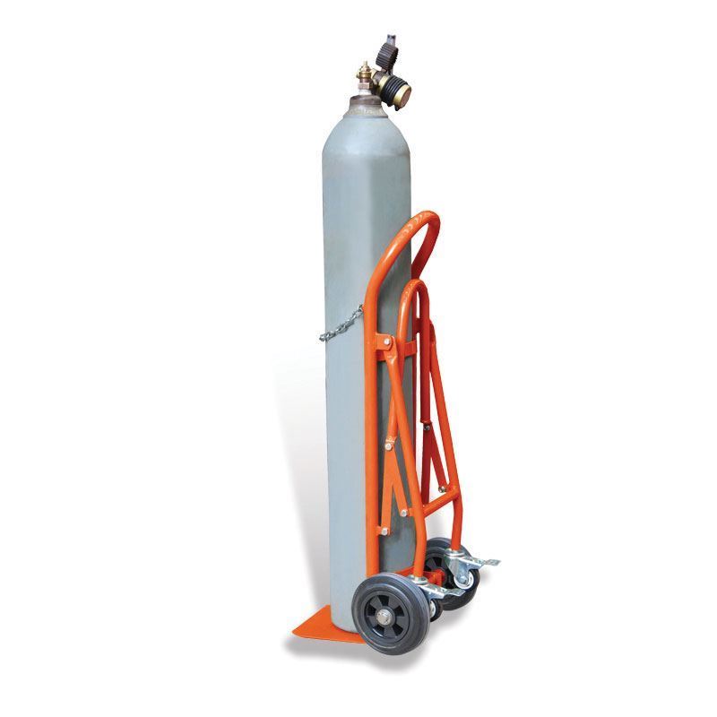 4-Wheel Single Gas Cylinder Sack-Truck Trolley (Upright)