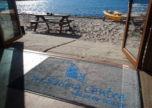 Sailing Centre Grey Logo Mat by Beach