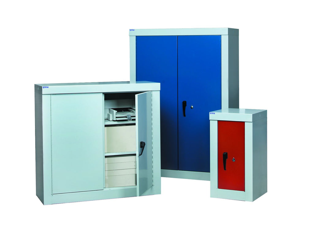 High Security Steel Workplace Cupboards with Shelves 1800mm (H) x 900mm (W) x 460mm (D) group shot (6224642015403)